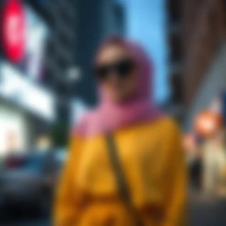 Contemporary street style capturing the essence of modest fashion