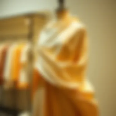 Draped Elegance of a Cream Skirt Elegant cream skirt draped on a mannequin