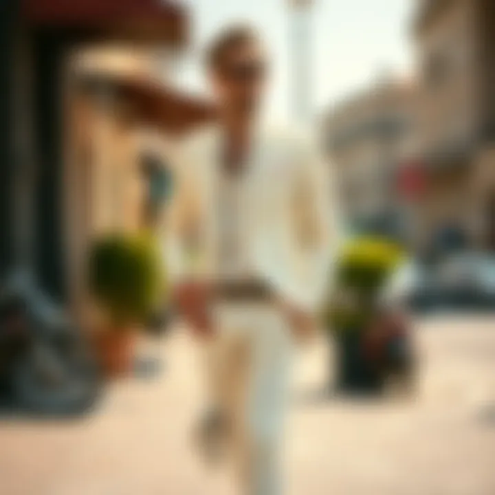 Styling with Accessories Stylish cream suit paired with accessories