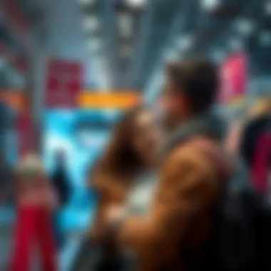 The Art of Shopping: A Consumer's Journey Customer engaged in thoughtful shopping experience