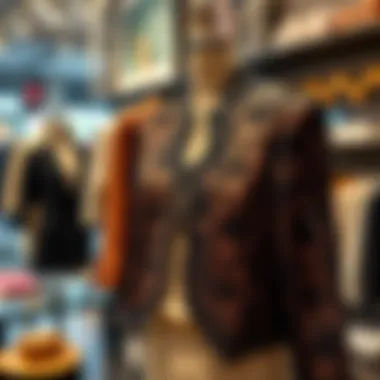 Lace jacket displayed in a boutique setting