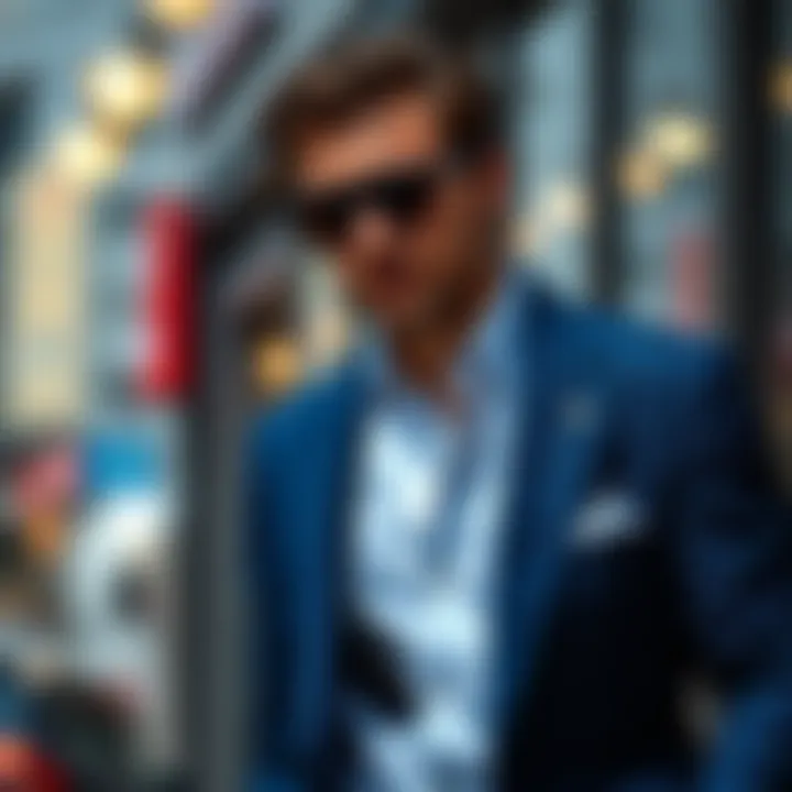 Enhancing Style with Accessories for Suits Dark blue suit with stylish accessories