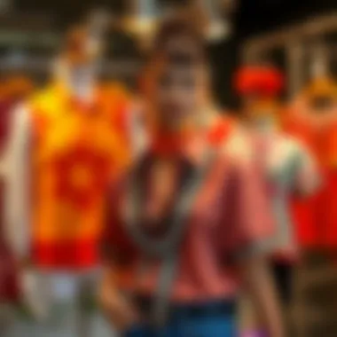 Showcasing Variety in Beaded Shirt Fashion Diverse beaded shirt styles displayed in a chic setting