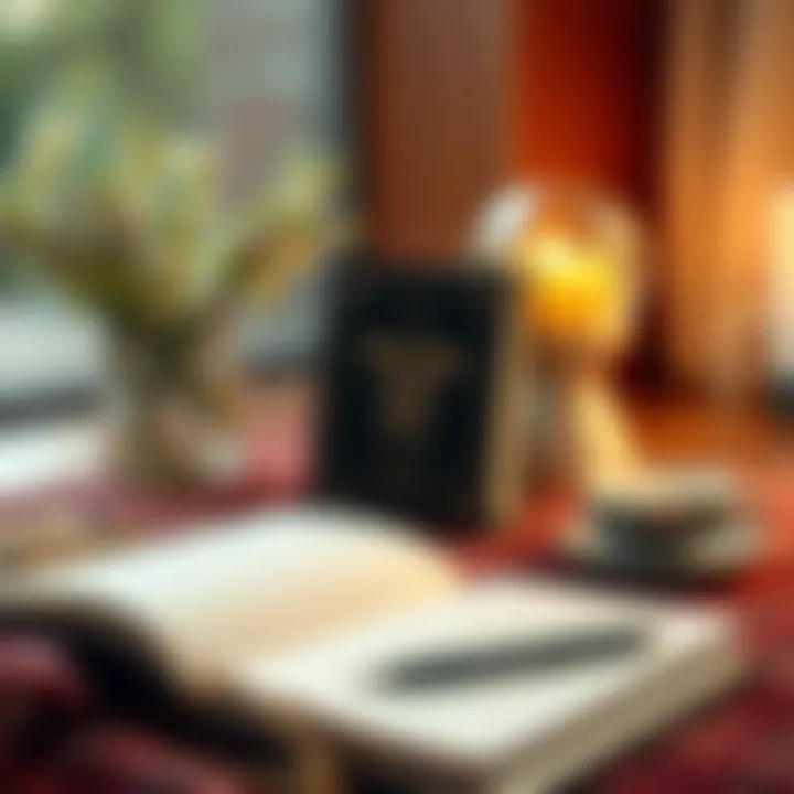 A cozy setup with a diary and a pen, representing the gift of memories and personal expression.