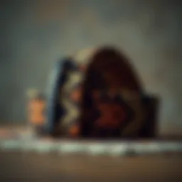 Aesthetic woven belt showcasing unique patterns and textures