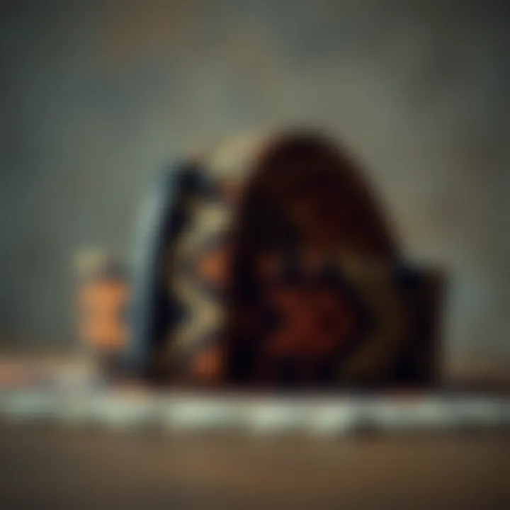 Aesthetic woven belt showcasing unique patterns and textures