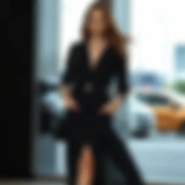 Fashion Statement in Black Chic black dress showcased in a fashion-forward setting