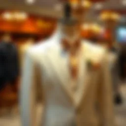 Elegant groom suit display