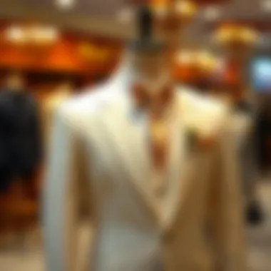 Elegant groom suit display