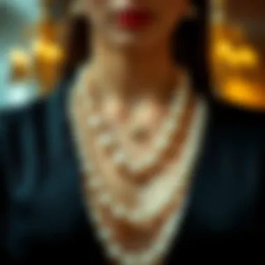 Elegant pearl necklace design showcasing classic style