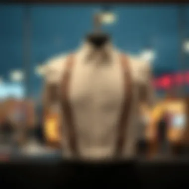 Modern Suspender Suit Design Elegant display of a modern suspender suit showcasing its unique design