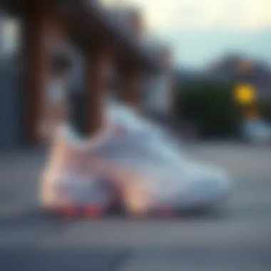 Stylish white sports shoes showcasing a modern design