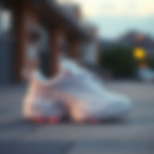 Stylish white sports shoes showcasing a modern design