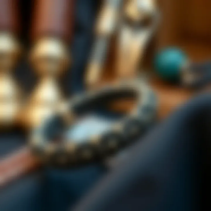 Close-up of a textured bracelet emphasizing craftsmanship