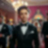 Elegance in Tuxedos Elegant boy in a tuxedo at a formal event