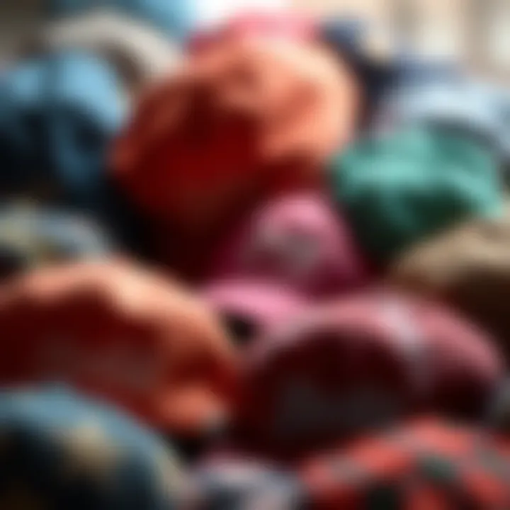 Diverse Materials of Caps for Fashion A collection of caps made from various materials