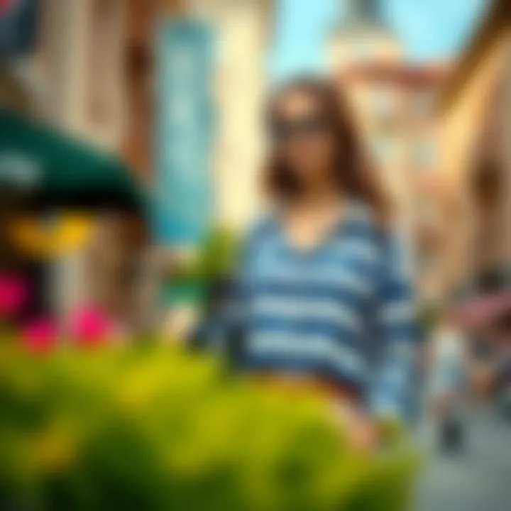 Chic Style: Combining Stripes for a Modern Look Stylish outfit combination featuring a blue and white striped shirt