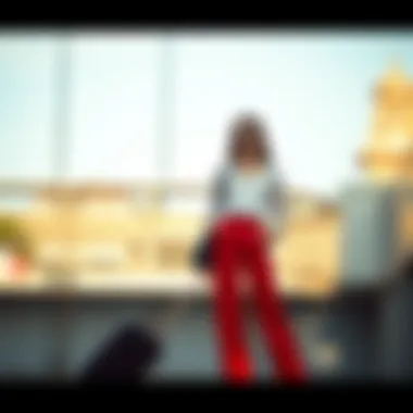 Elegant pairing of trousers with stylish accessories