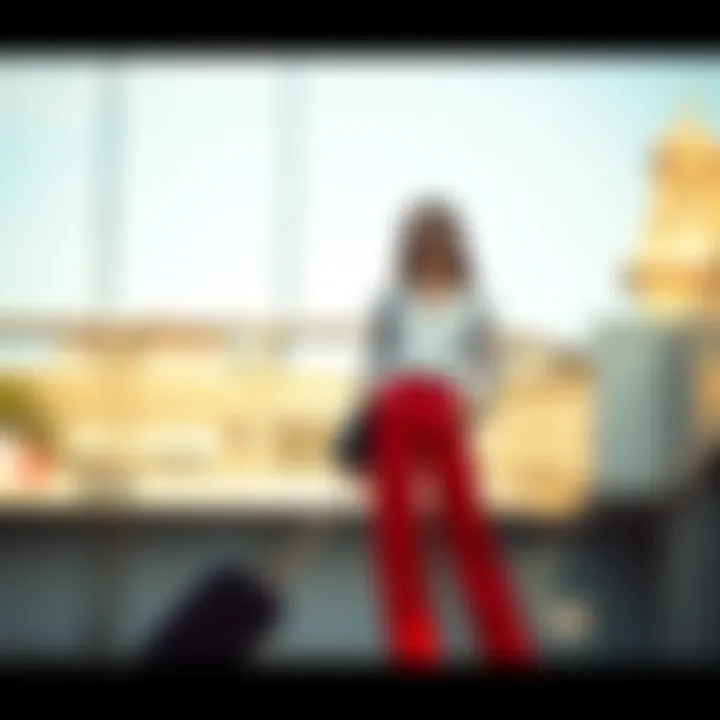 Elegant pairing of trousers with stylish accessories