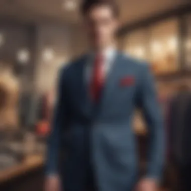 Elegant tailored jacket displayed on mannequin