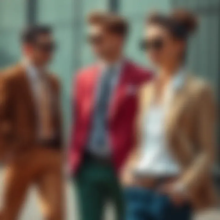 Color palette for modern casual suits