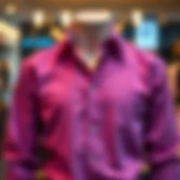 Overview of a stylish collar shirt displayed elegantly