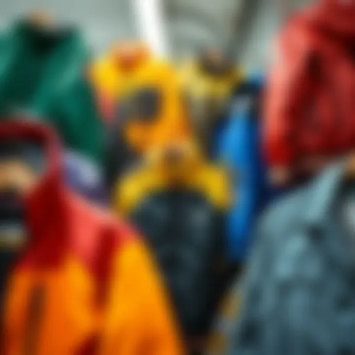 Diverse Jacket Designs An array of jackets showcasing various colors and designs
