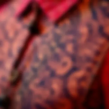 Close-up of fabric texture on a fashionable vest
