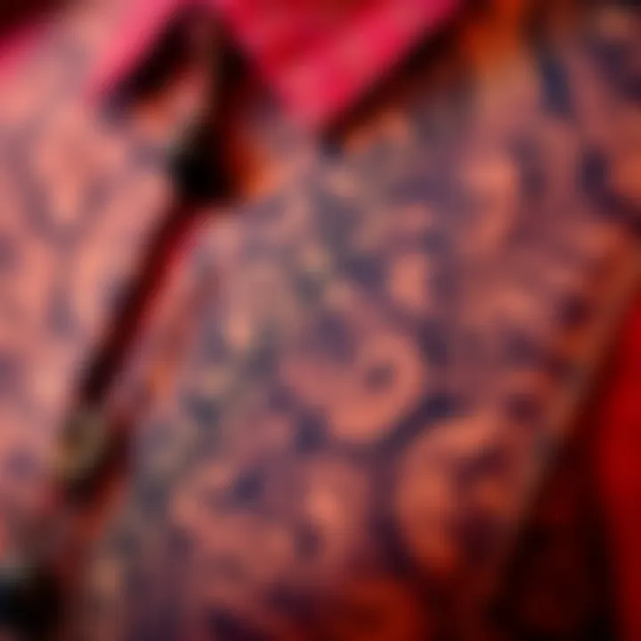 Close-up of fabric texture on a fashionable vest