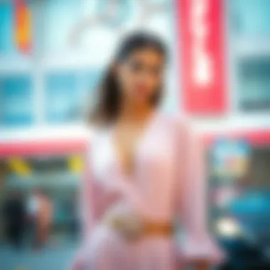 Fashionable outfit styled with a jeweled dress belt