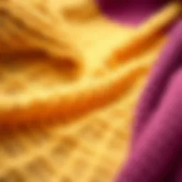 Elegant knitted fabric showcasing the beauty of flat knitting