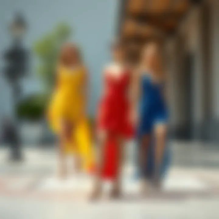 Stylish Color Palette for Short Dresses Stylish color palette for short dresses