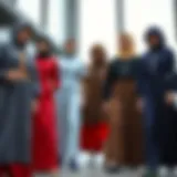 A vibrant collection of modest sports dresses showcasing modern designs.