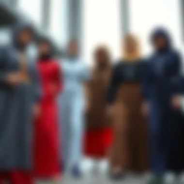 Modern Modest Sports Dress Collection A vibrant collection of modest sports dresses showcasing modern designs.