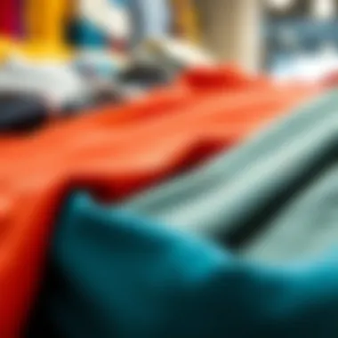 Fabrics and Color Palettes for Sports Wear An array of fabrics and color swatches for sports dress designs.