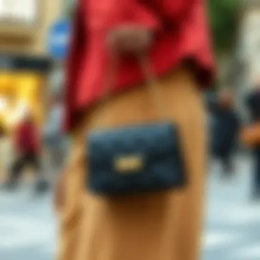 Elevate Your Look with Style Combinations Trendy outfit paired with a gold chain black bag