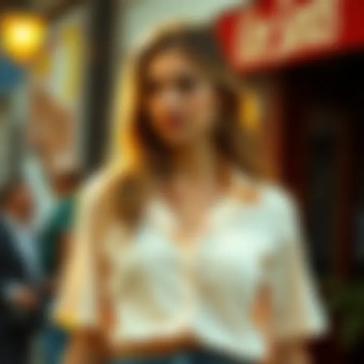 Inspiration board for creative crop shirt combinations