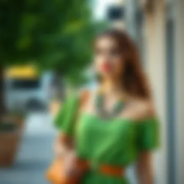 Accessorizing the Green Delight Stylish green dress paired with accessories