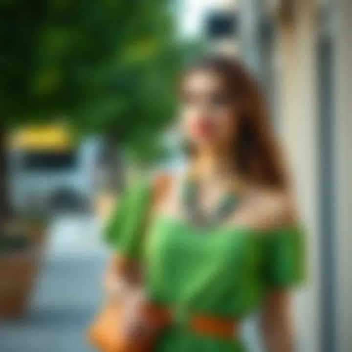 Accessorizing the Green Delight Stylish green dress paired with accessories