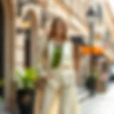 Stylish green and white outfit inspiration