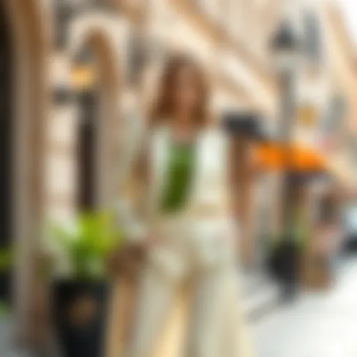 Stylish green and white outfit inspiration