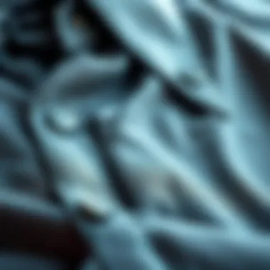 Fabric Texture of Gray Shirts Close-up of fabric texture showcasing the elegance of gray shirts