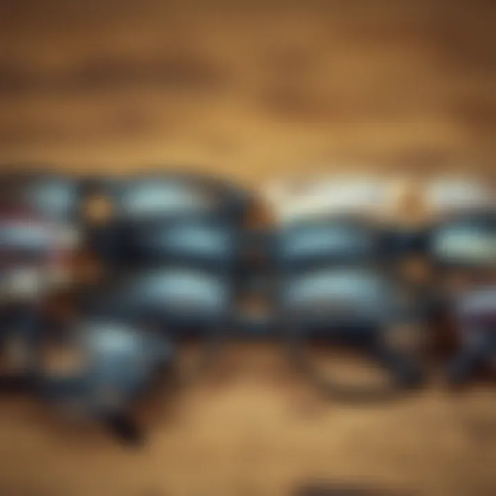 Vintage Gray Eyeglass Frames A vintage collection of gray eyeglass frames showcasing unique designs.