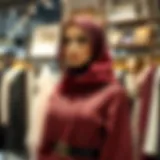 Elegant Haşema attire displayed in a boutique