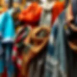 Diverse Selection of Shawls Variety of stylish shawls displayed elegantly