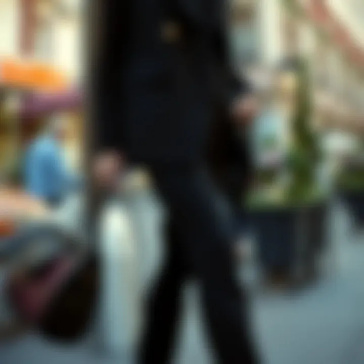 Elegant Styling with High-waisted Black Trousers High-waisted black trousers styled elegantly