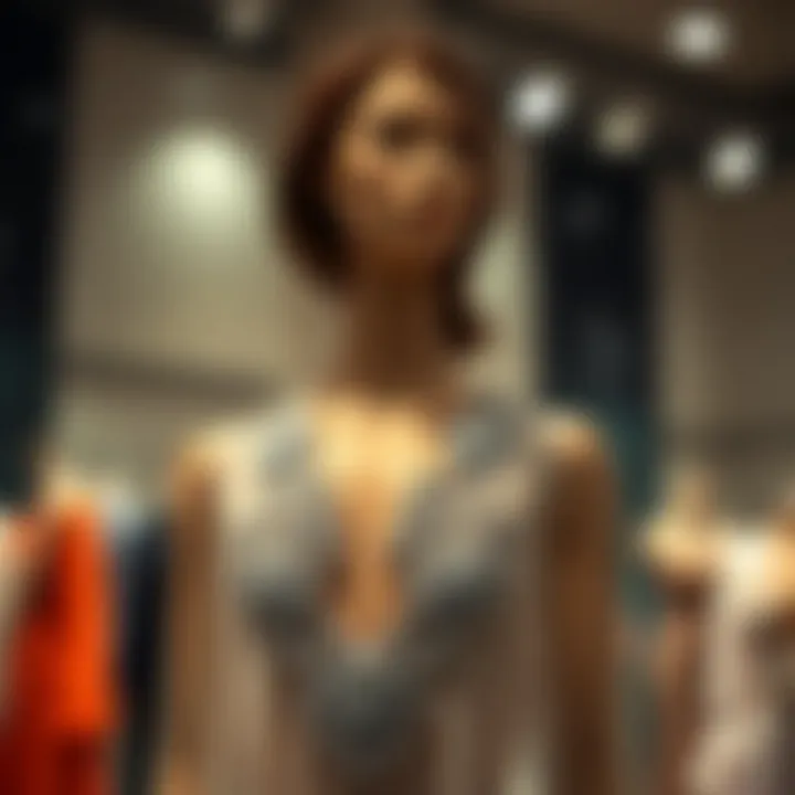 Elegant stone-embellished jumpsuit on a fashionable mannequin