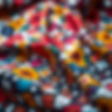 Fashionable Patterned Fabric Trendy pattern dress showcasing fabric variety.