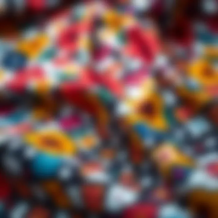 Fashionable Patterned Fabric Trendy pattern dress showcasing fabric variety.