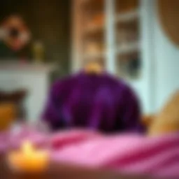 Luxurious velvet sweater in a cozy setting